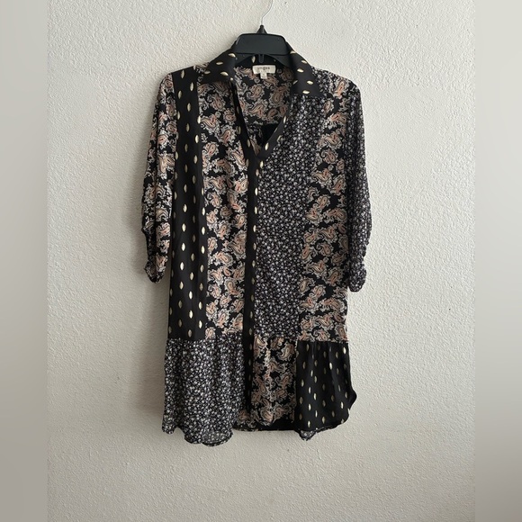 Umgee Sheer Mixed Prints Tunic Dress S - Picture 6 of 14